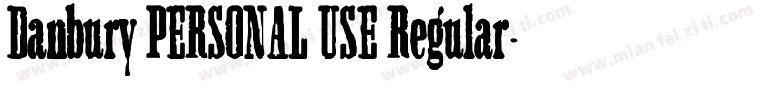 Danbury PERSONAL USE Regular字体转换
